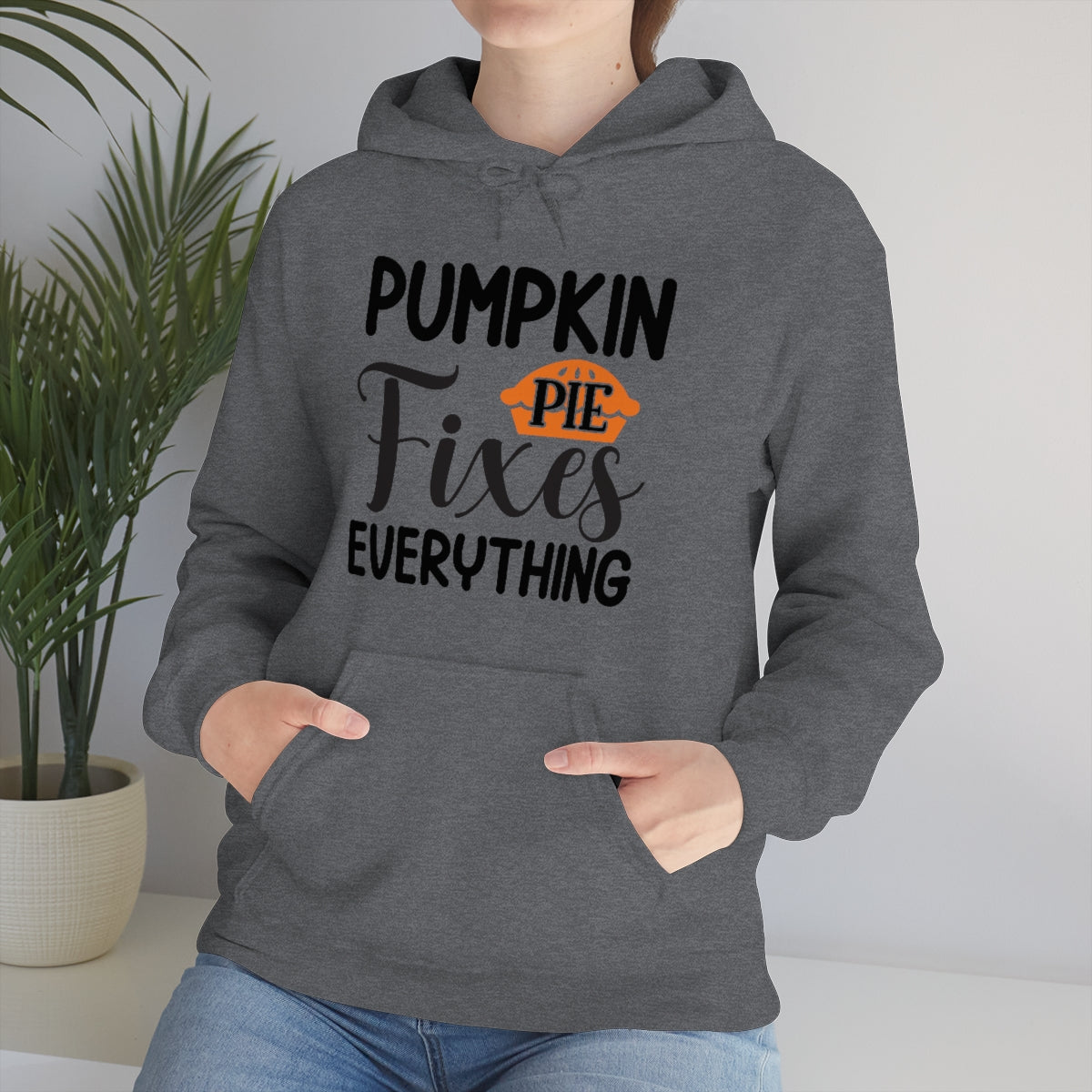 Pumpkin Pie Fixes Everything Unisex Heavy Blend™ Hooded Sweatshirt