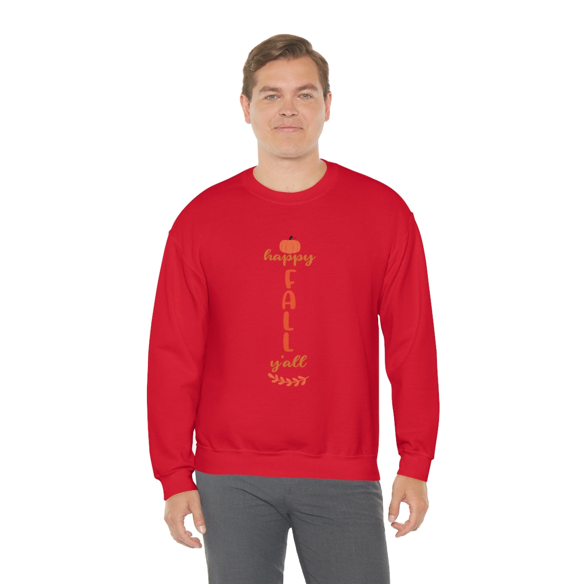 Happy Fall Y'All Unisex Heavy Blend™ Crewneck Sweatshirt