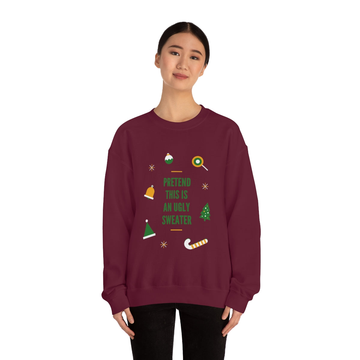 Pretend This is An Ugly Sweater Unisex Heavy Blend™ Crewneck Sweatshirt