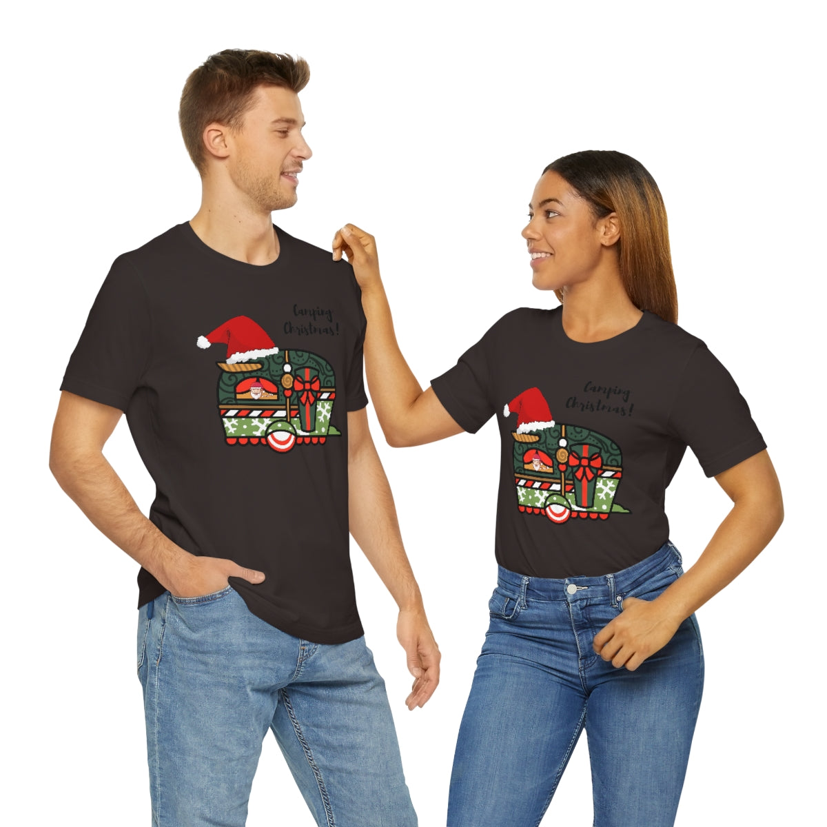 Camping Christmas Unisex Jersey Short Sleeve Tee