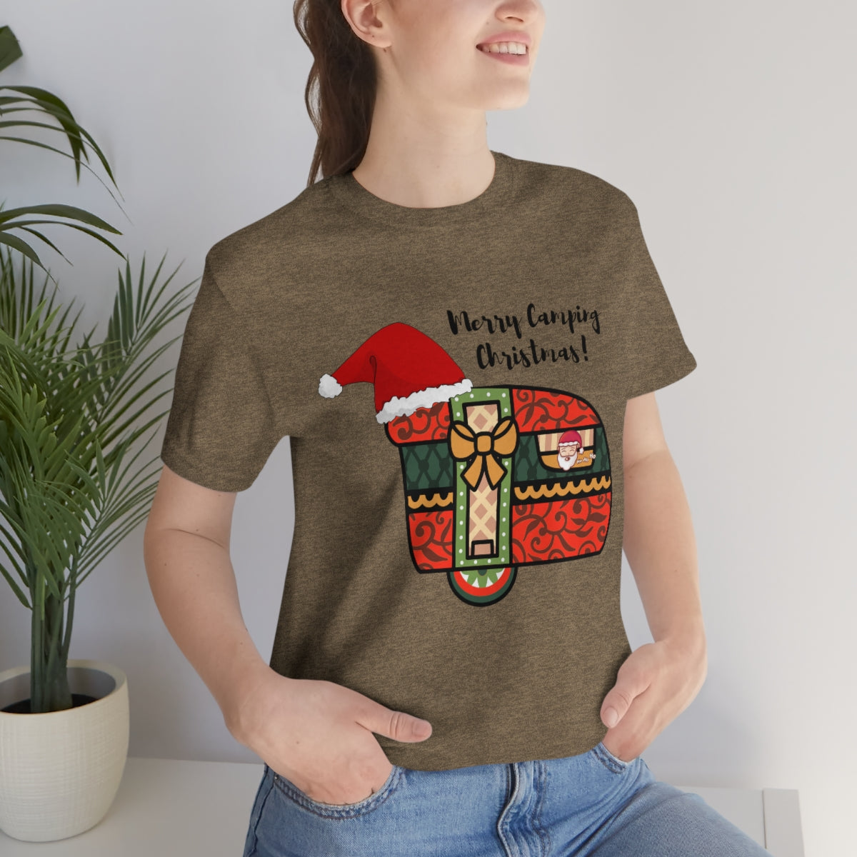 Merry Camping Christmas Unisex Jersey Short Sleeve Tee