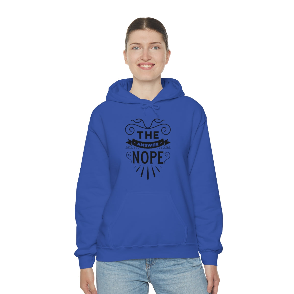 The Answer Nope Unisex Heavy Blend™ Hooded Sweatshirt