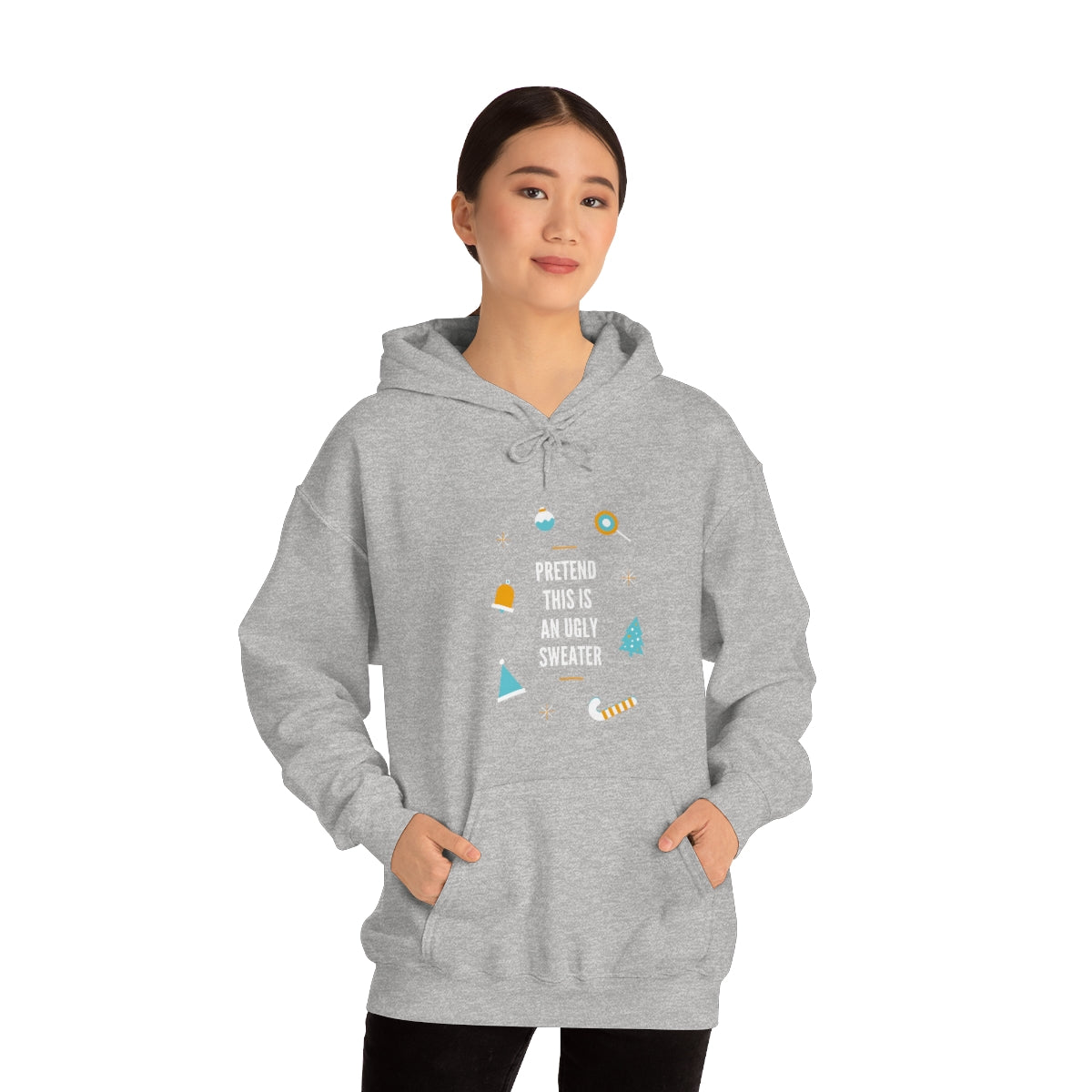 Pretend This is an Ugly Sweater Unisex Heavy Blend™ Hooded Sweatshirt