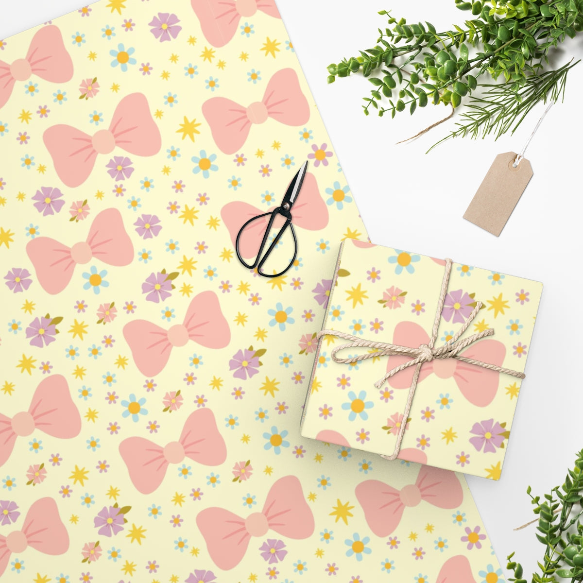 Bows & Flowers Wrapping Paper