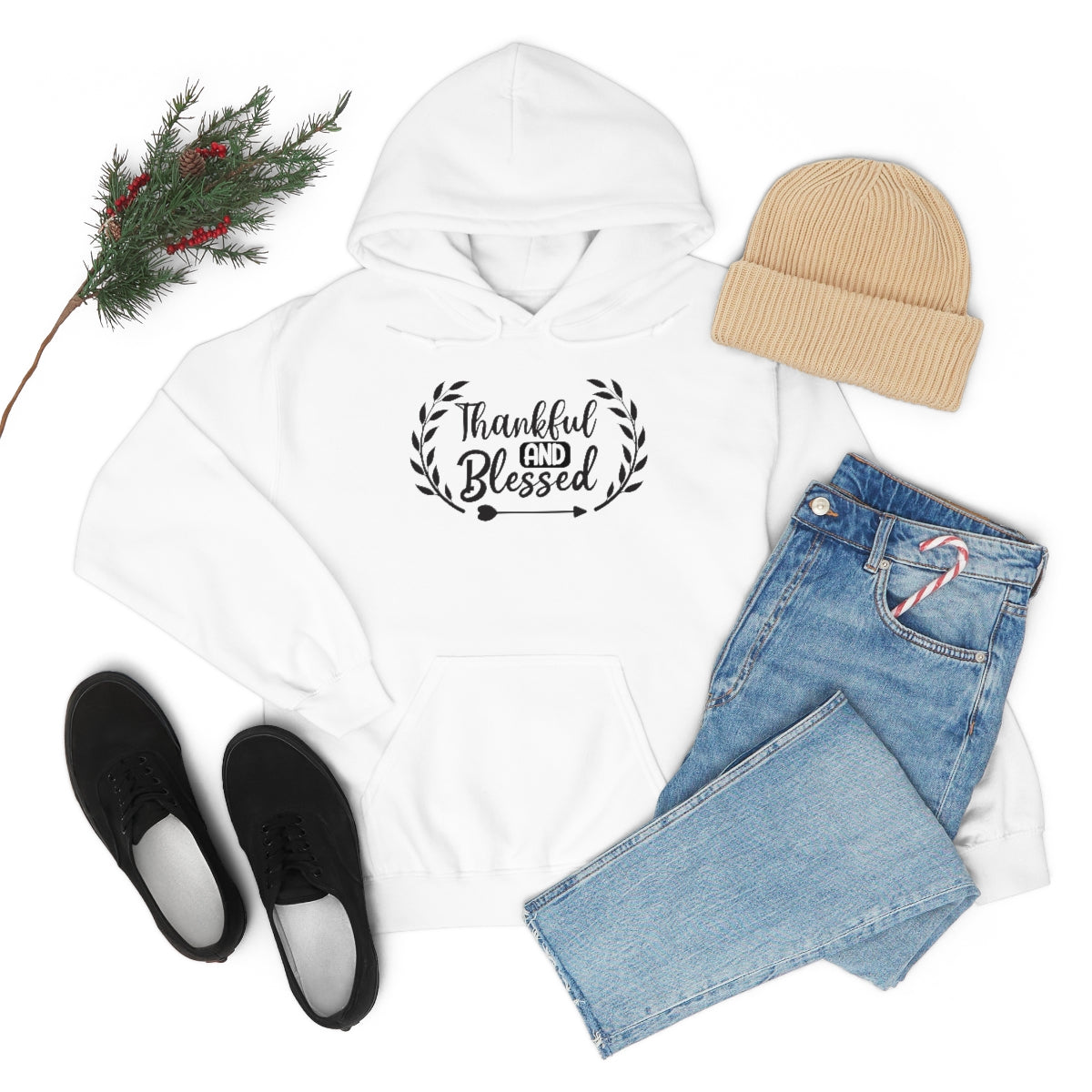 Thankful and Blessed Unisex Heavy Blend™ Hooded Sweatshirt