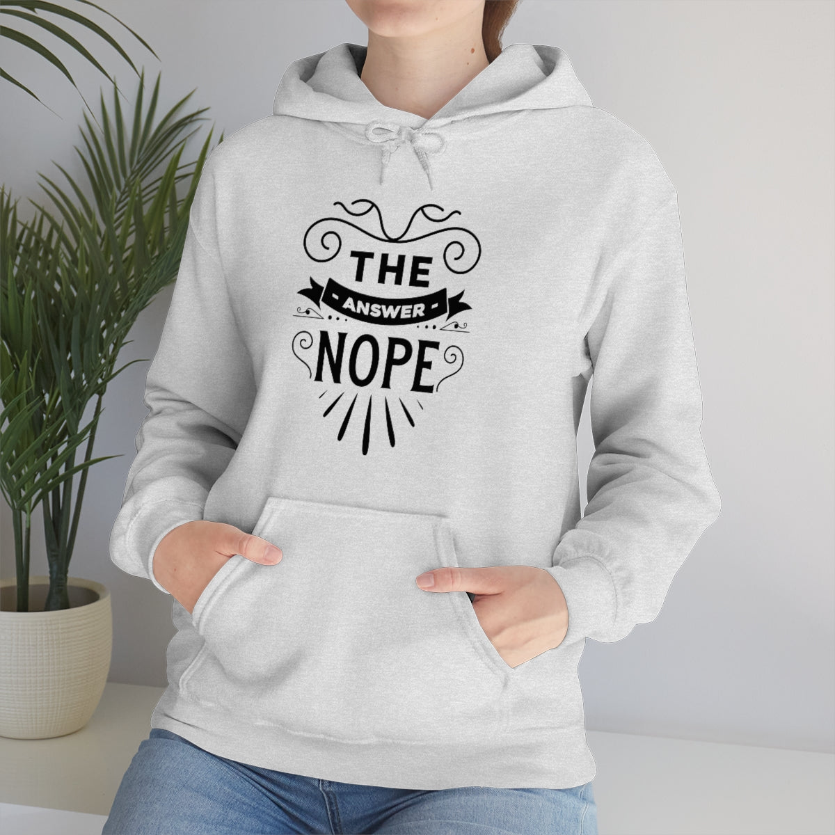 The Answer Nope Unisex Heavy Blend™ Hooded Sweatshirt