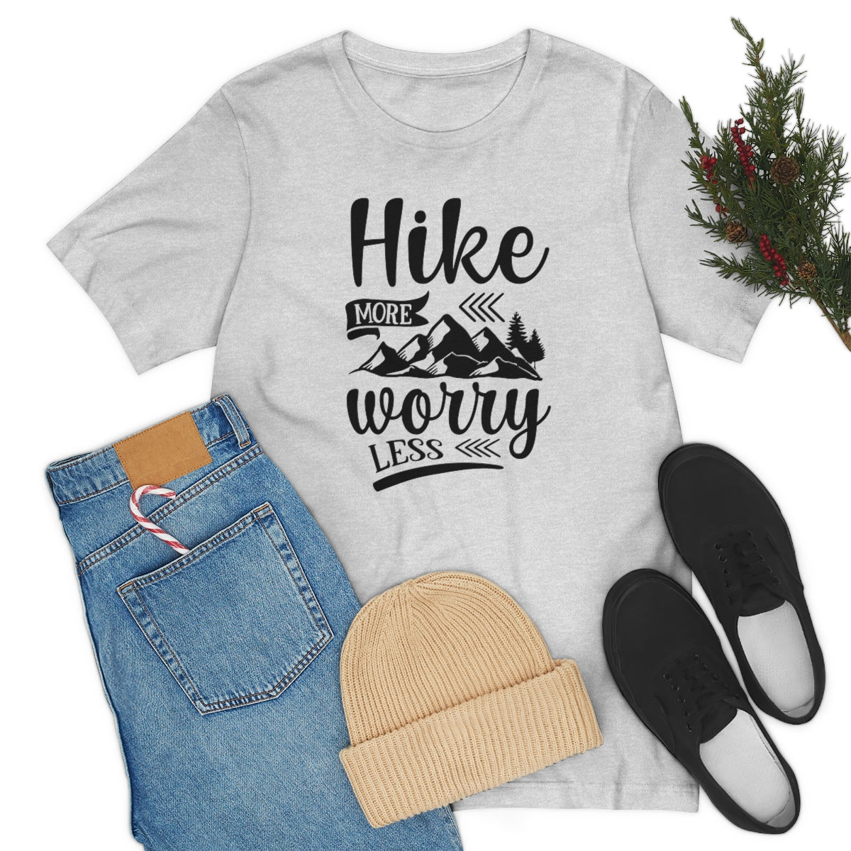 Hike More Worry Less Unisex Jersey Short Sleeve Tee