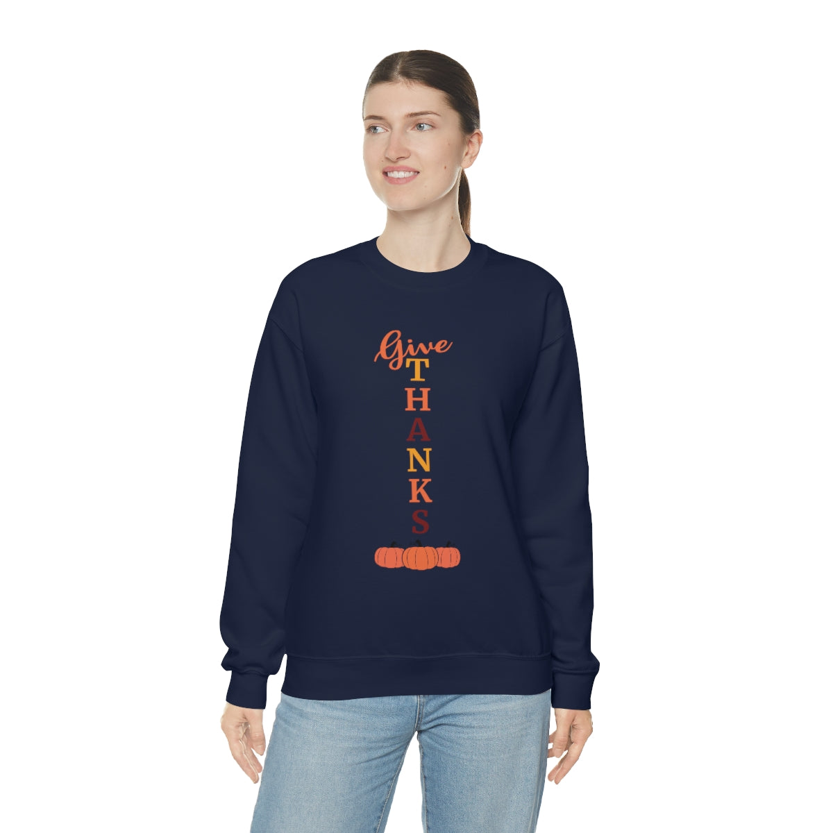 Give Thanks Unisex Heavy Blend™ Crewneck Sweatshirt