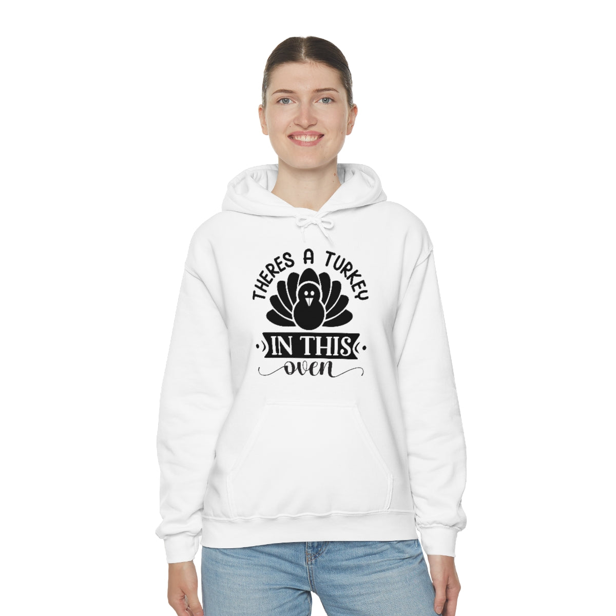 There's A Turkey In This Oven Unisex Heavy Blend™ Hooded Sweatshirt