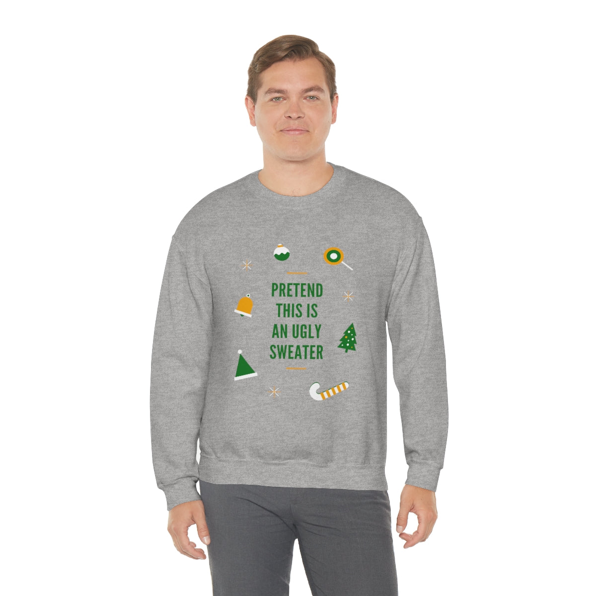 Pretend This is An Ugly Sweater Unisex Heavy Blend™ Crewneck Sweatshirt