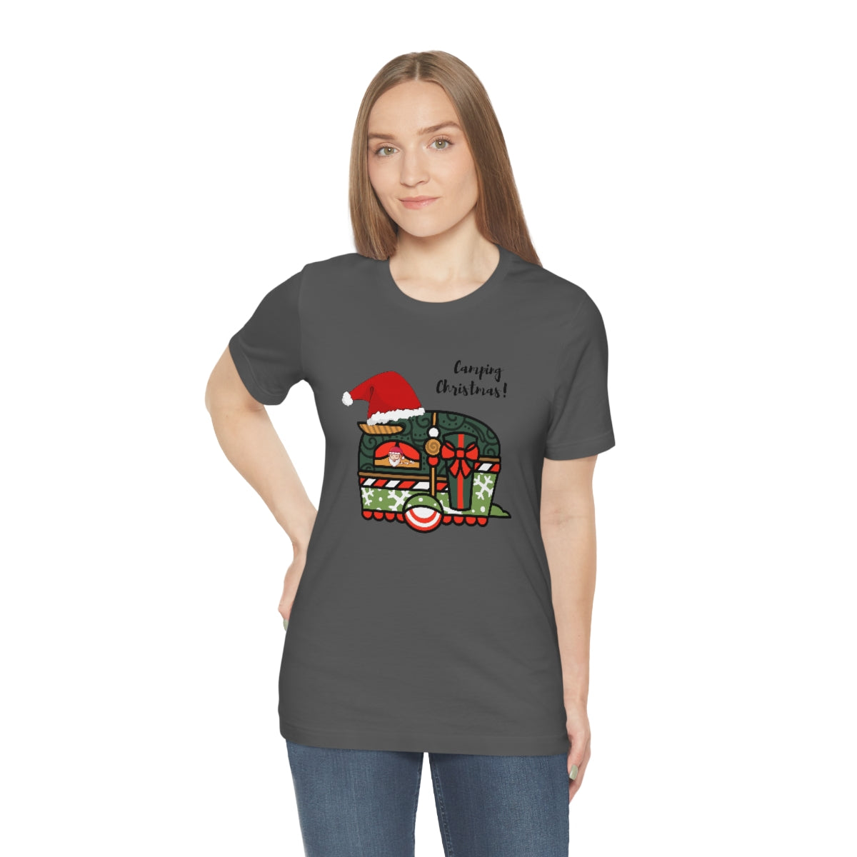 Camping Christmas Unisex Jersey Short Sleeve Tee