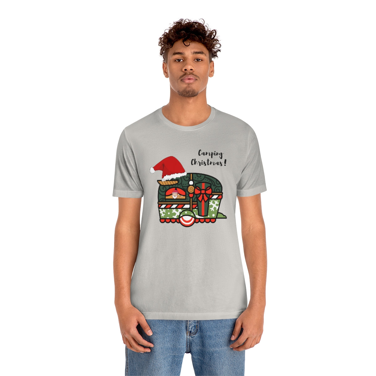 Camping Christmas Unisex Jersey Short Sleeve Tee