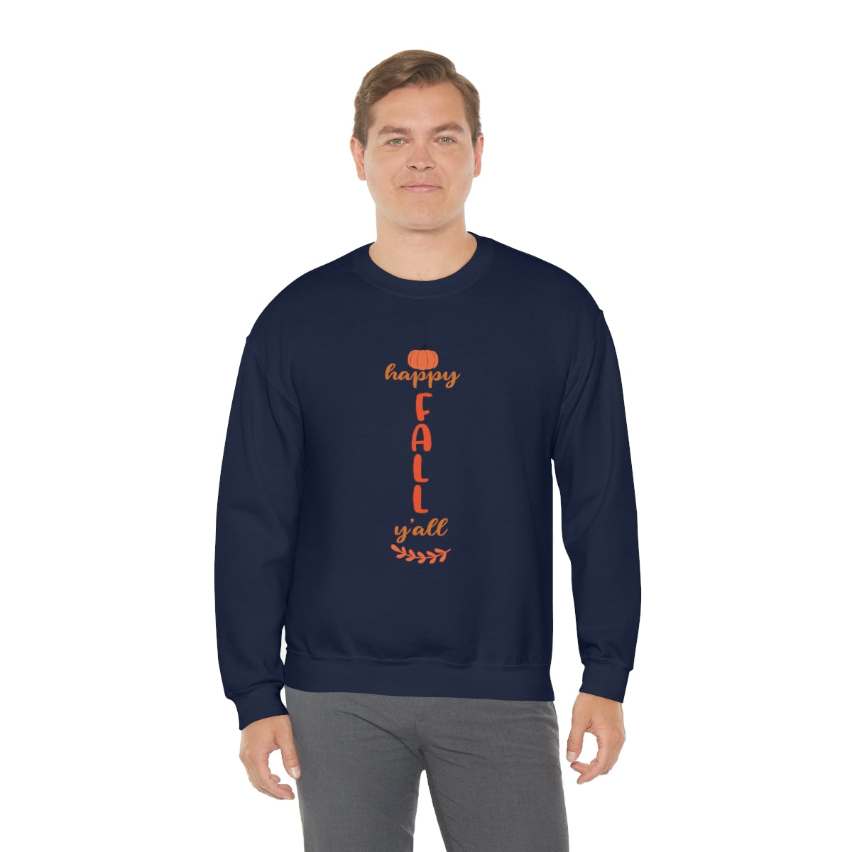 Happy Fall Y'All Unisex Heavy Blend™ Crewneck Sweatshirt