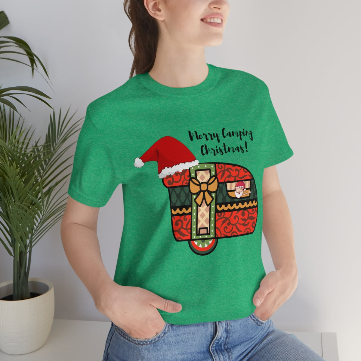 Merry Camping Christmas Unisex Jersey Short Sleeve Tee