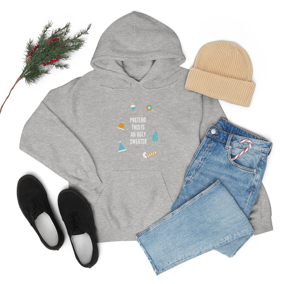 Pretend This is an Ugly Sweater Unisex Heavy Blend™ Hooded Sweatshirt