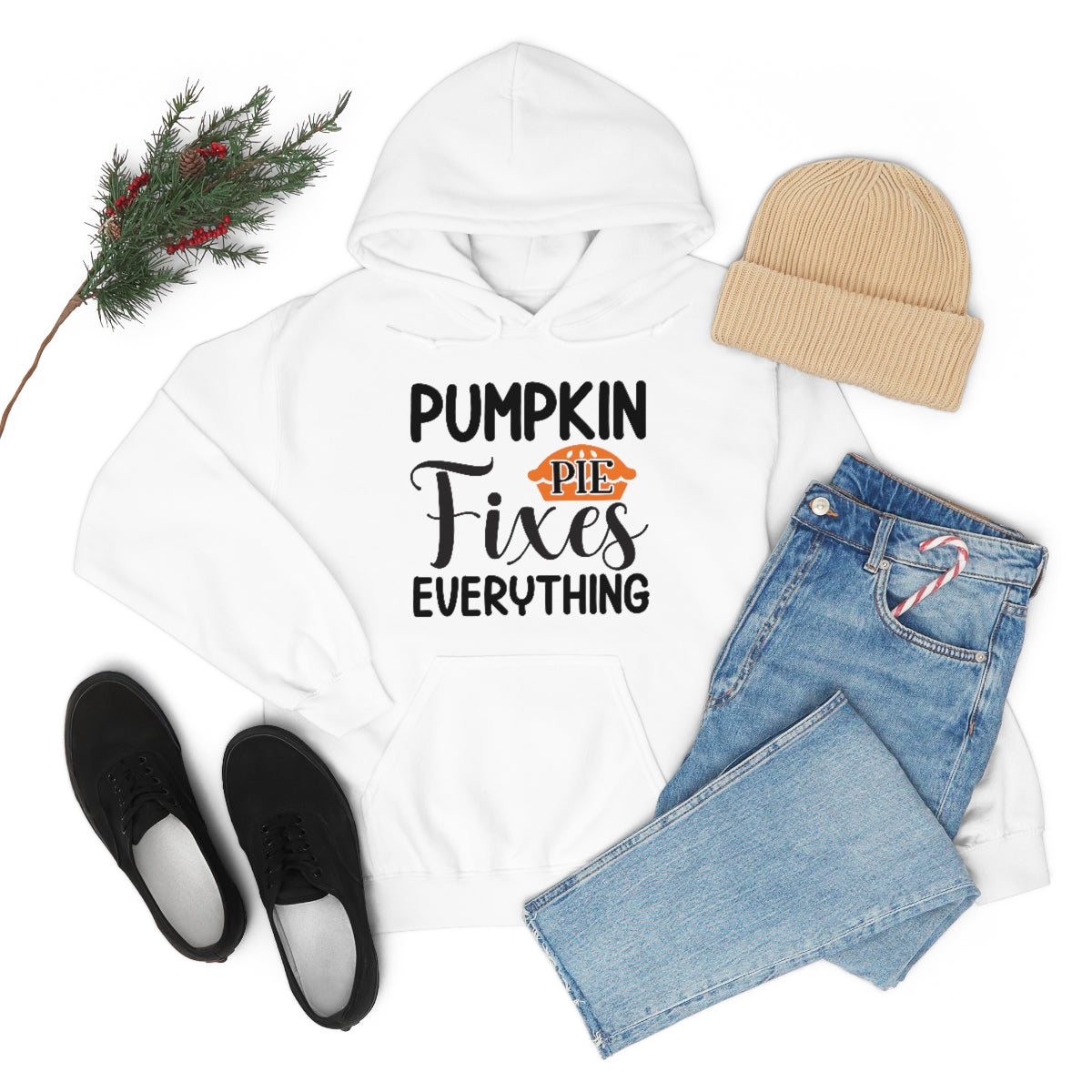 Pumpkin Pie Fixes Everything Unisex Heavy Blend™ Hooded Sweatshirt