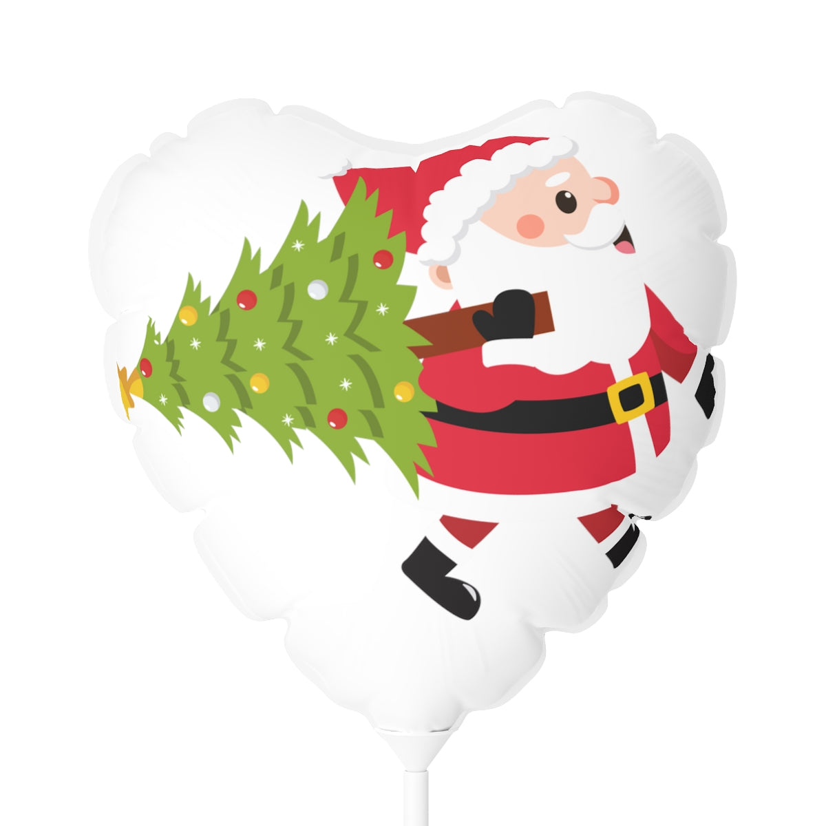 Santa Claus Christmas Balloons (Round and Heart-shaped), 11"