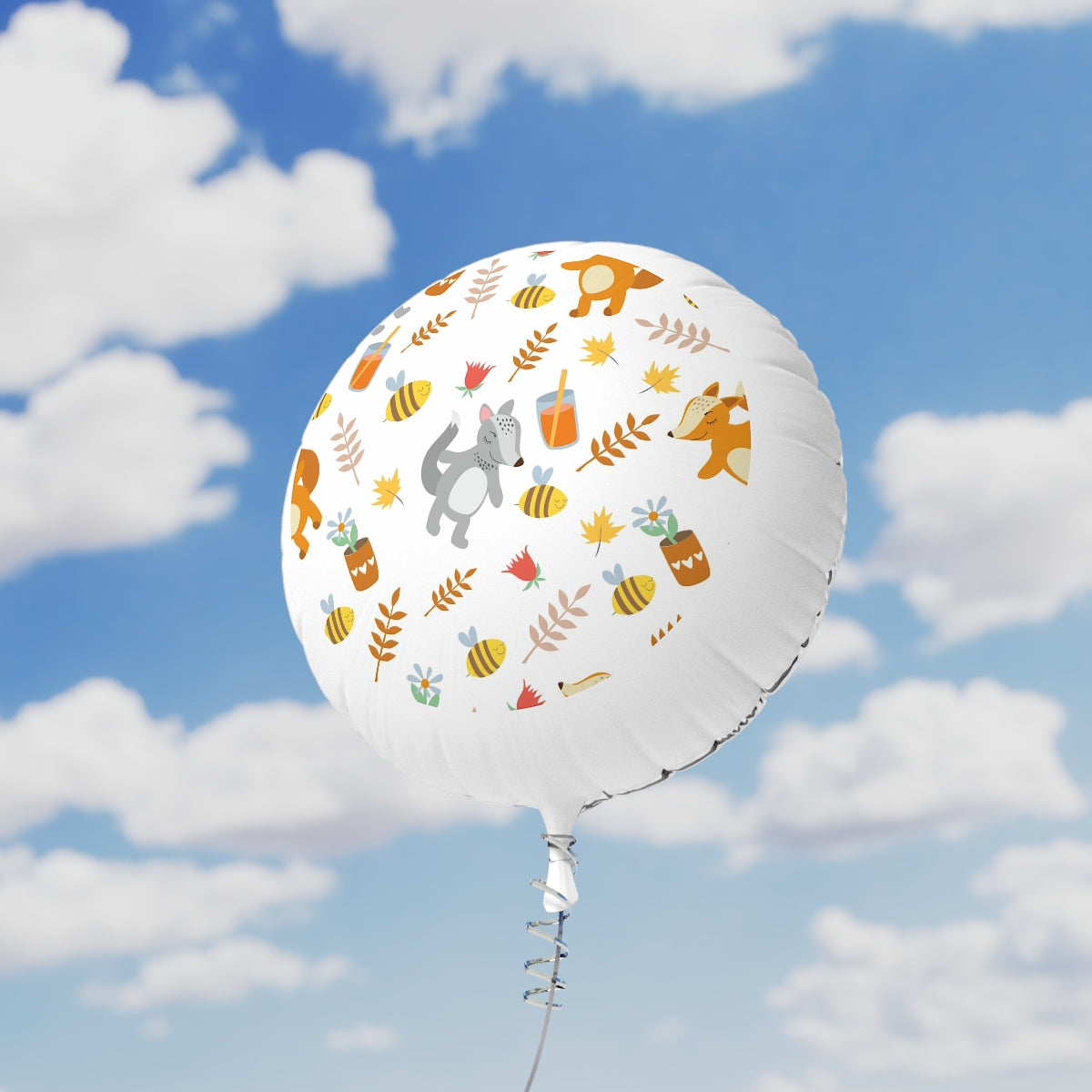 Cute Animals & Bees Birthday Helium Balloon