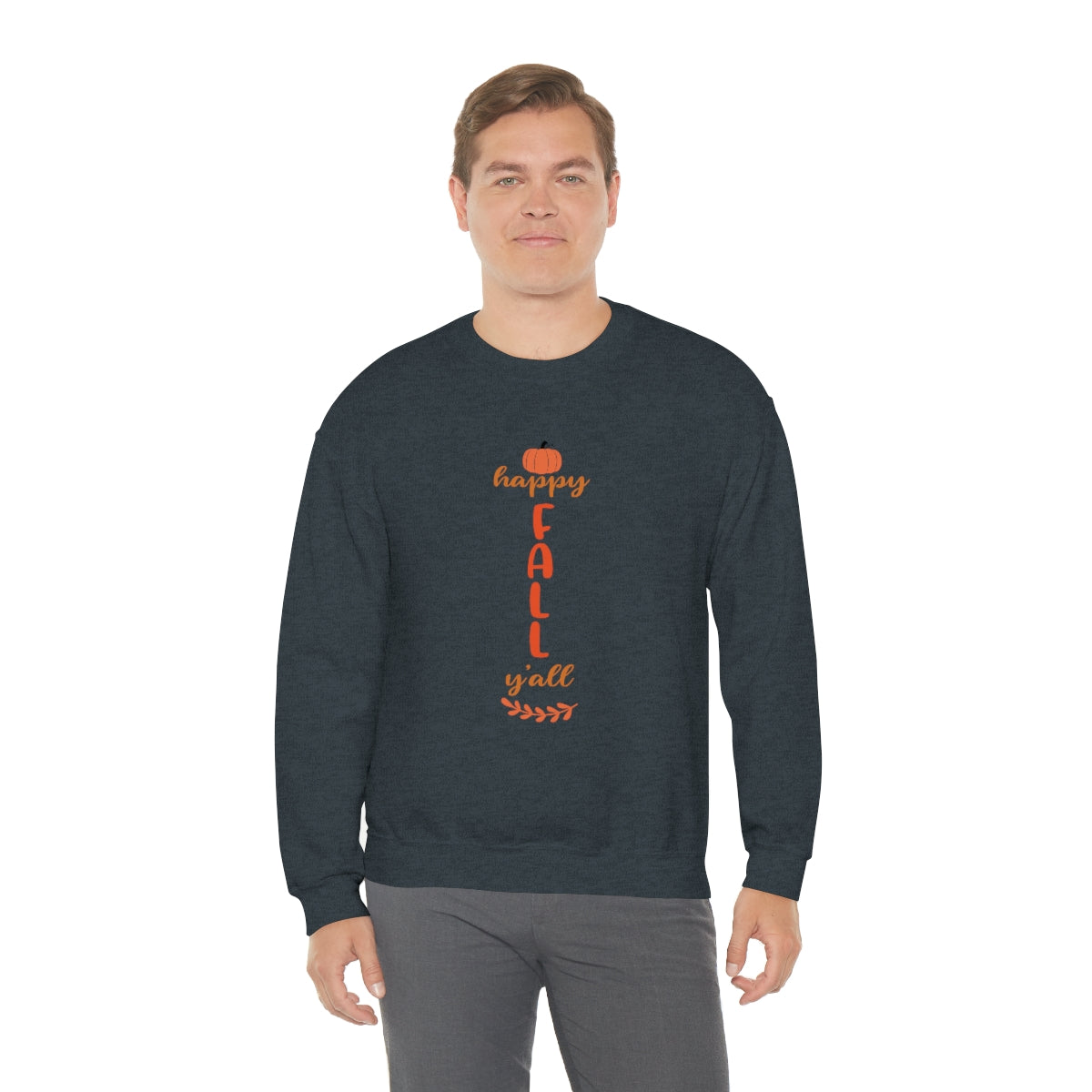 Happy Fall Y'All Unisex Heavy Blend™ Crewneck Sweatshirt