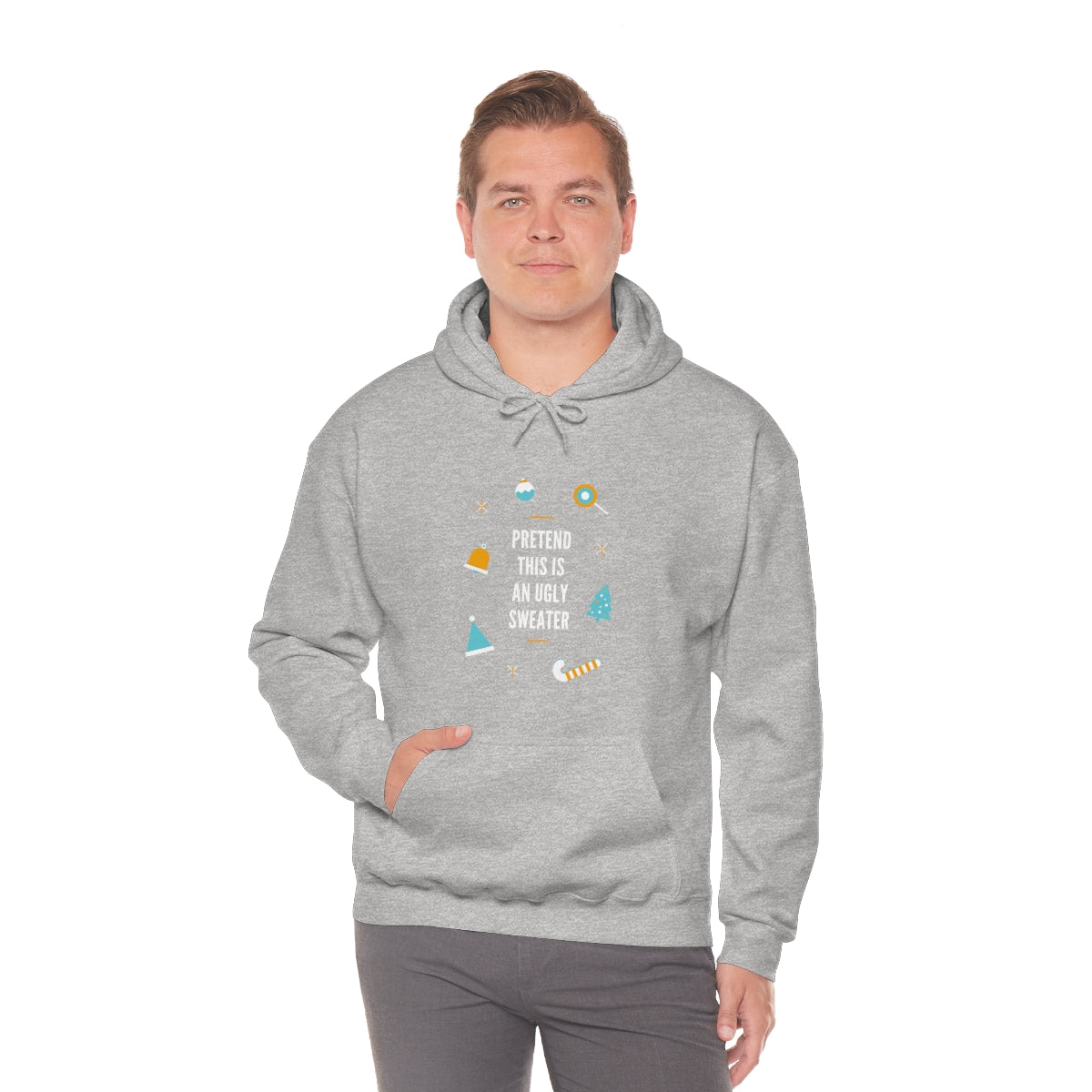 Pretend This is an Ugly Sweater Unisex Heavy Blend™ Hooded Sweatshirt