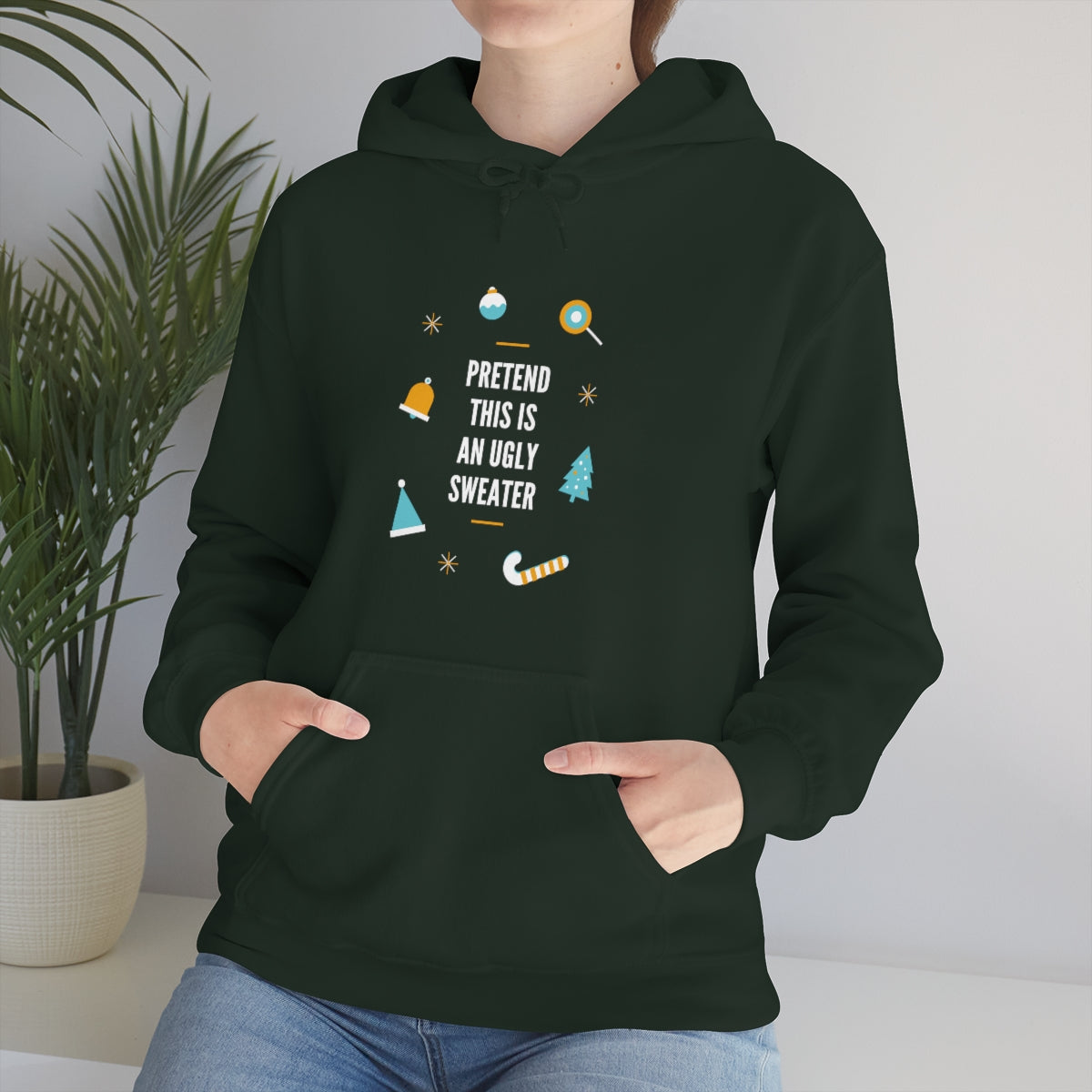 Pretend This is an Ugly Sweater Unisex Heavy Blend™ Hooded Sweatshirt