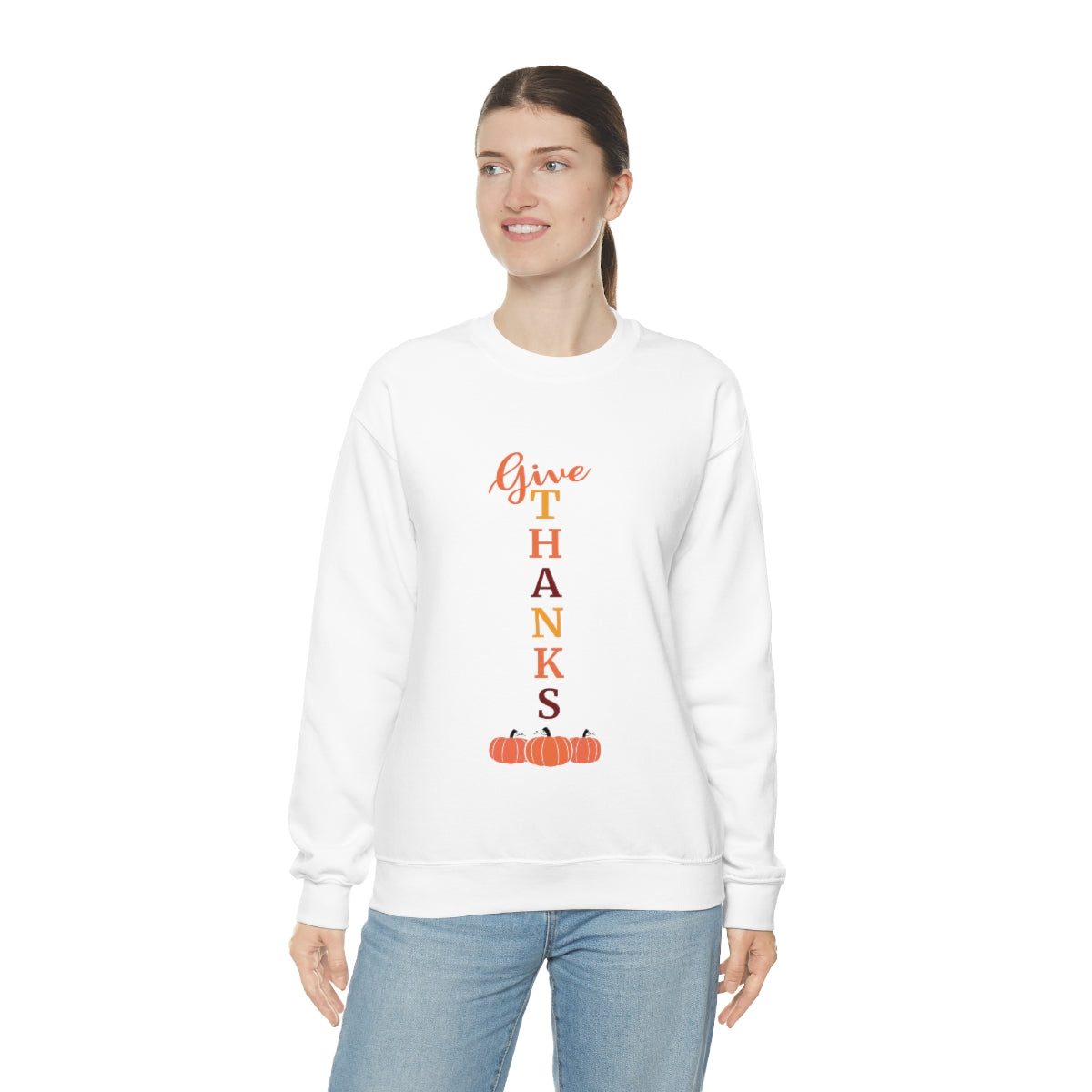 Give Thanks Unisex Heavy Blend™ Crewneck Sweatshirt