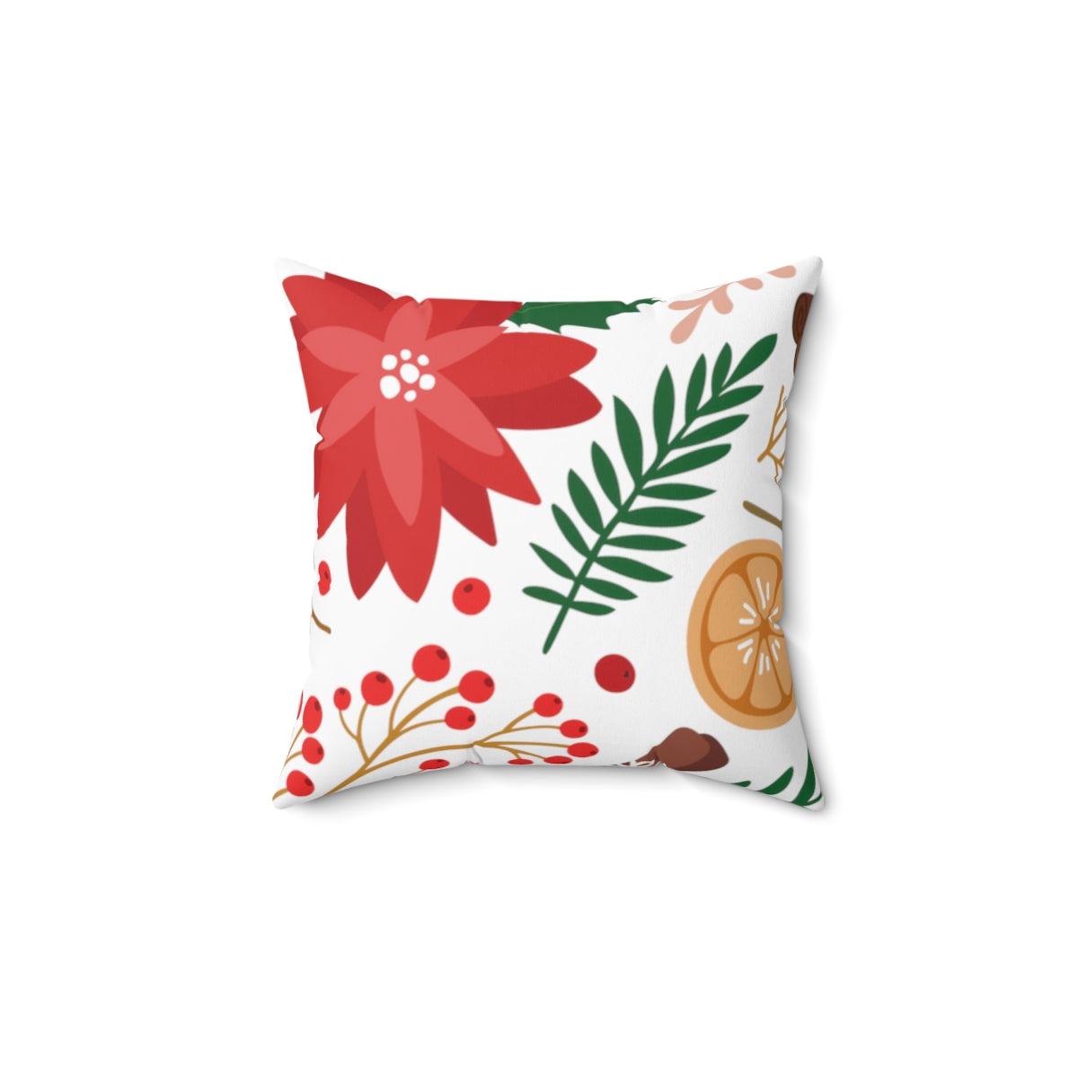 Christmas Spun Polyester Square Pillow