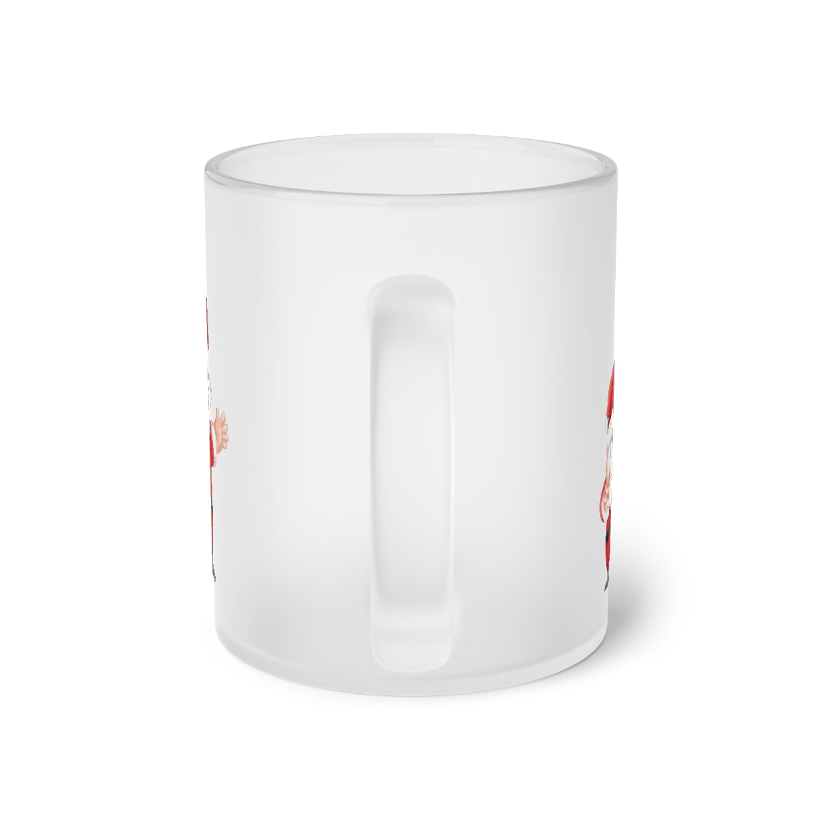 Christmas Santa Frosted Glass Mug