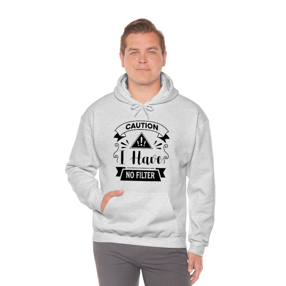 Caution I Have No Filter Unisex Heavy Blend™ Hooded Sweatshirt