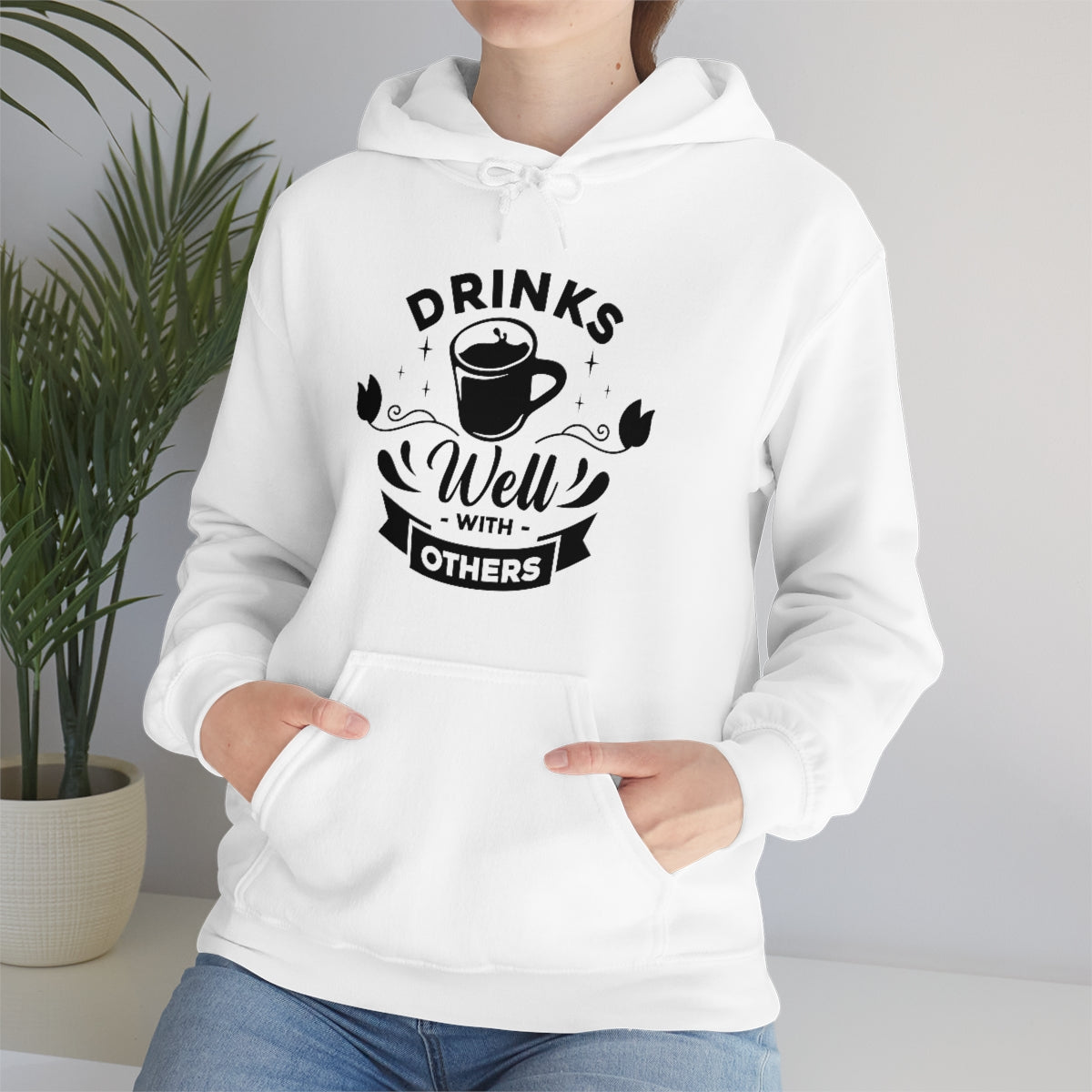 Drinks Well With Others Unisex Heavy Blend™ Hooded Sweatshirt