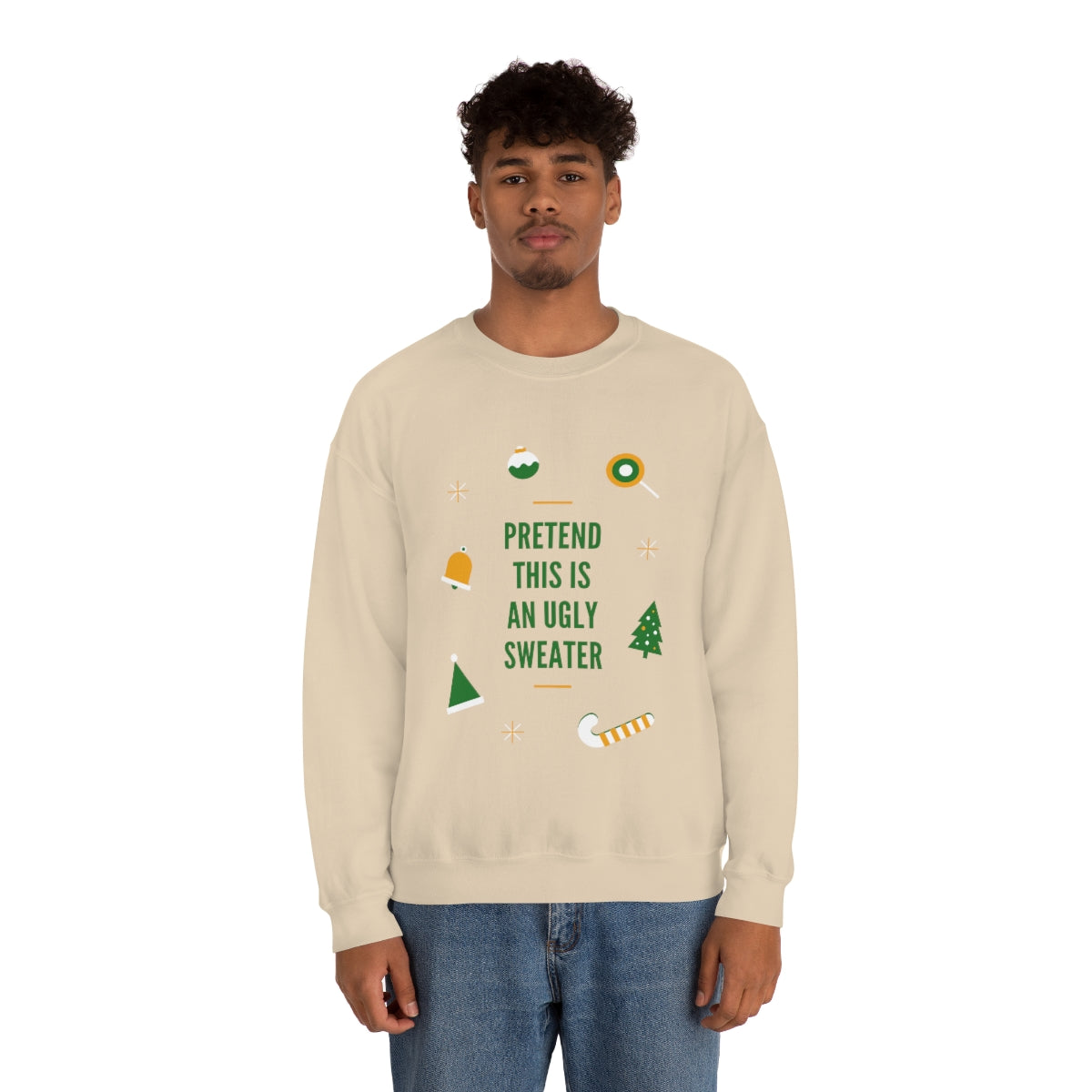 Pretend This is An Ugly Sweater Unisex Heavy Blend™ Crewneck Sweatshirt