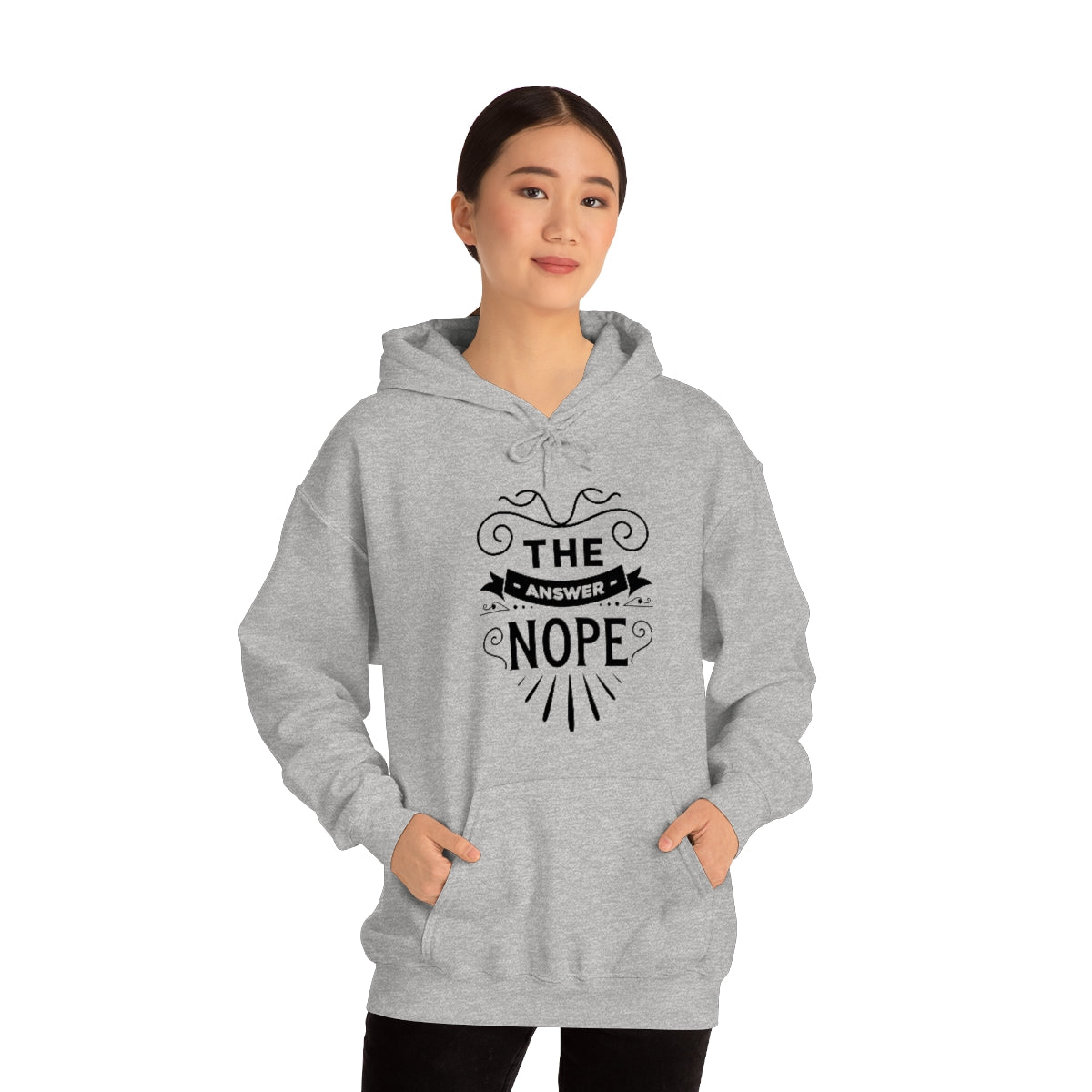 The Answer Nope Unisex Heavy Blend™ Hooded Sweatshirt