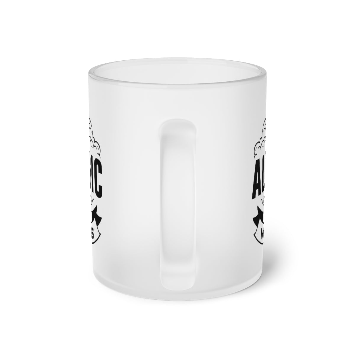 Allergic to Mornings Frosted Glass Mug