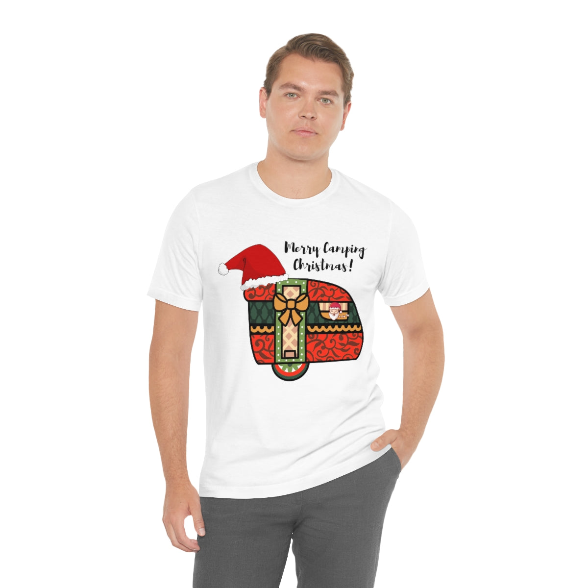 Merry Camping Christmas Unisex Jersey Short Sleeve Tee