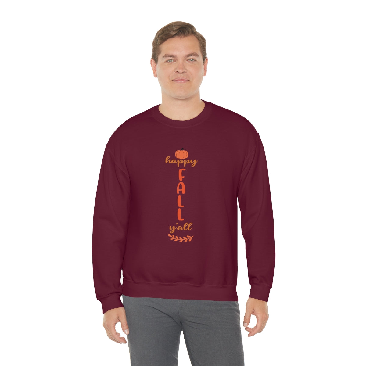 Happy Fall Y'All Unisex Heavy Blend™ Crewneck Sweatshirt