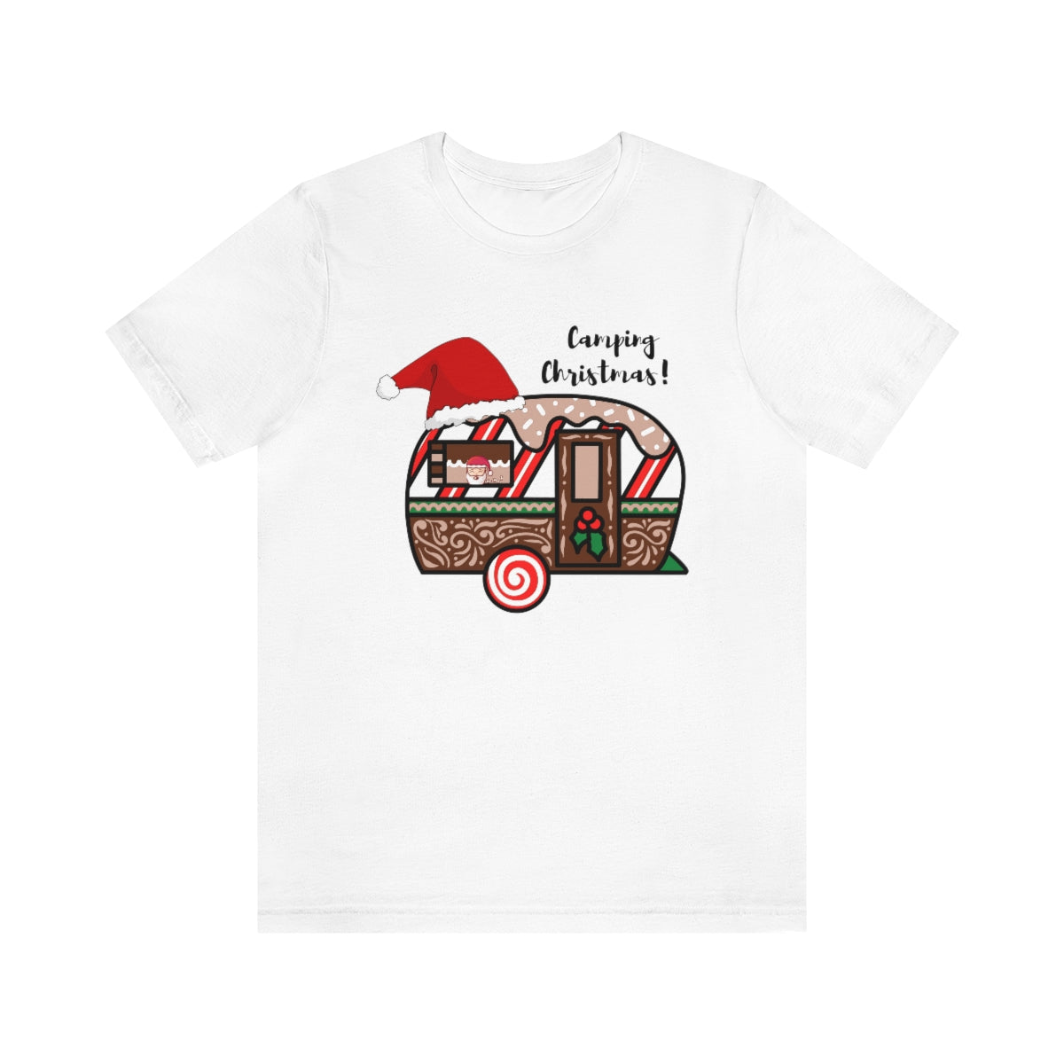 Camping Christmas Unisex Jersey Short Sleeve Tee