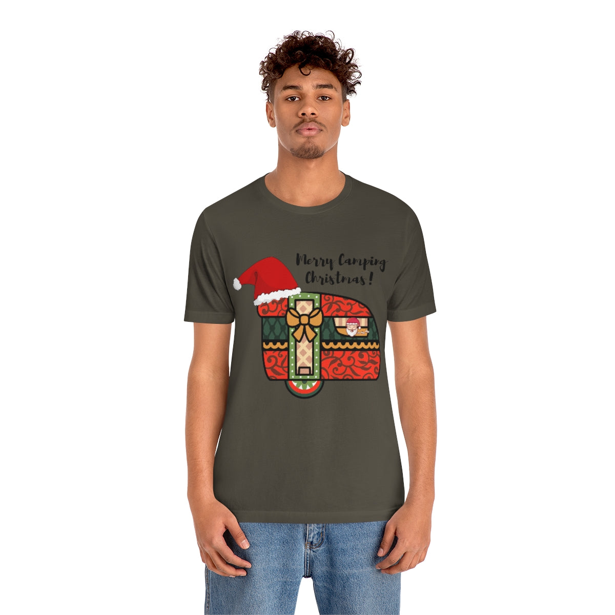 Merry Camping Christmas Unisex Jersey Short Sleeve Tee