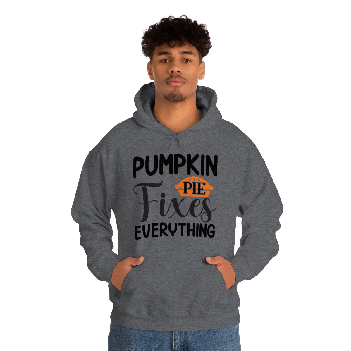 Pumpkin Pie Fixes Everything Unisex Heavy Blend™ Hooded Sweatshirt