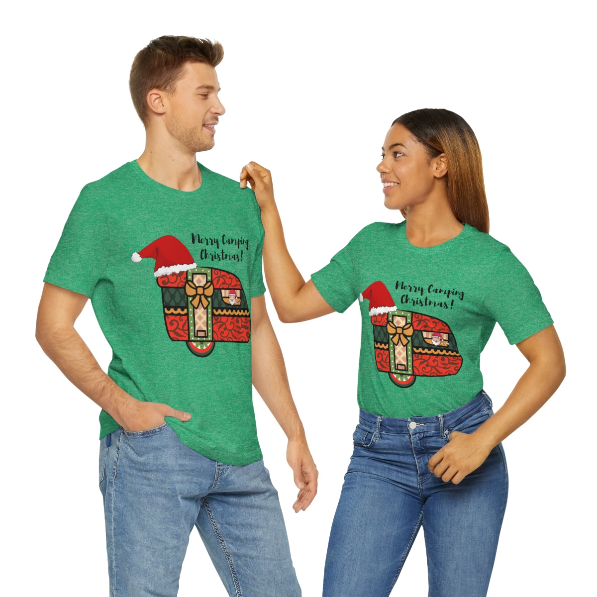 Merry Camping Christmas Unisex Jersey Short Sleeve Tee