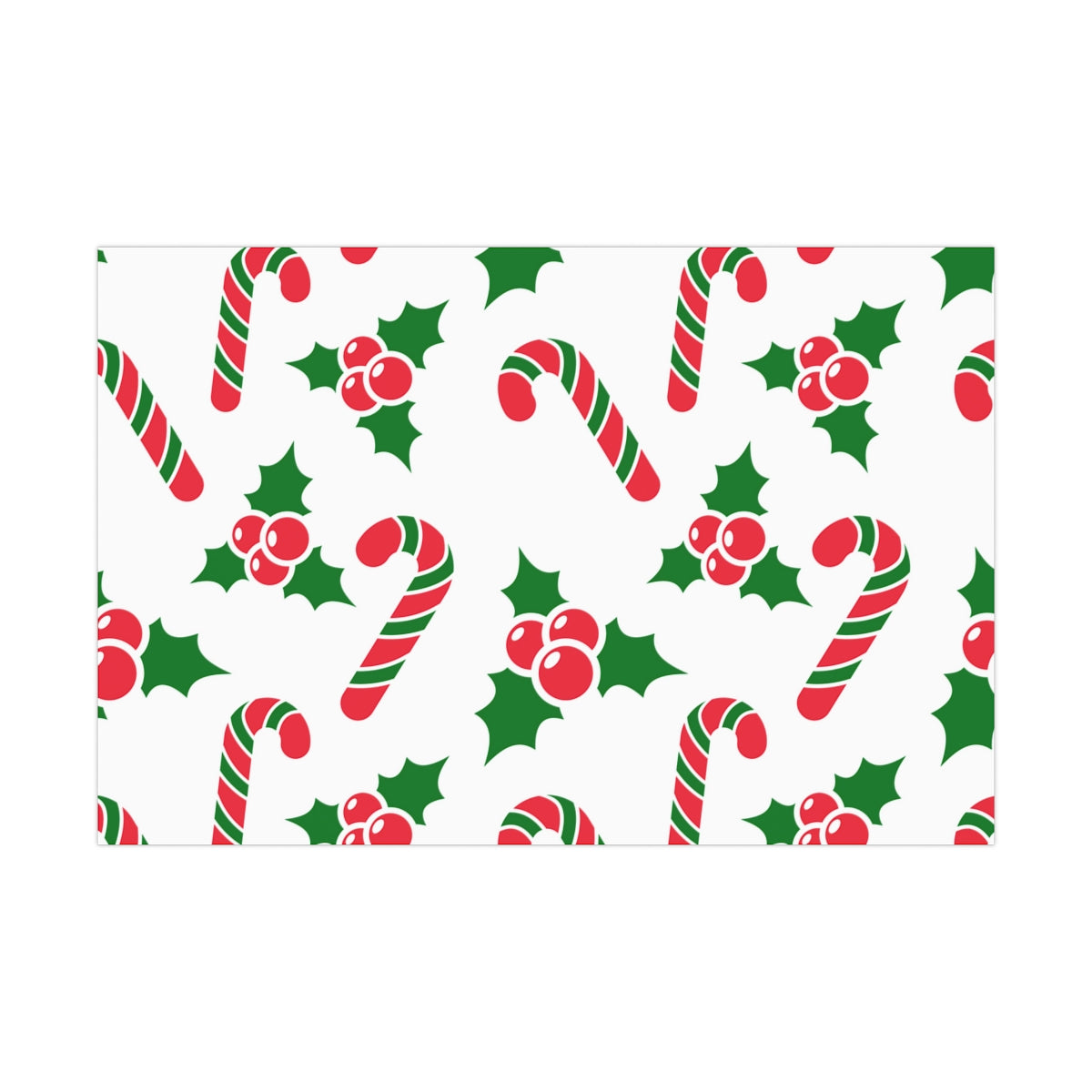 Candy Cane & Holly Gift Wrap Papers