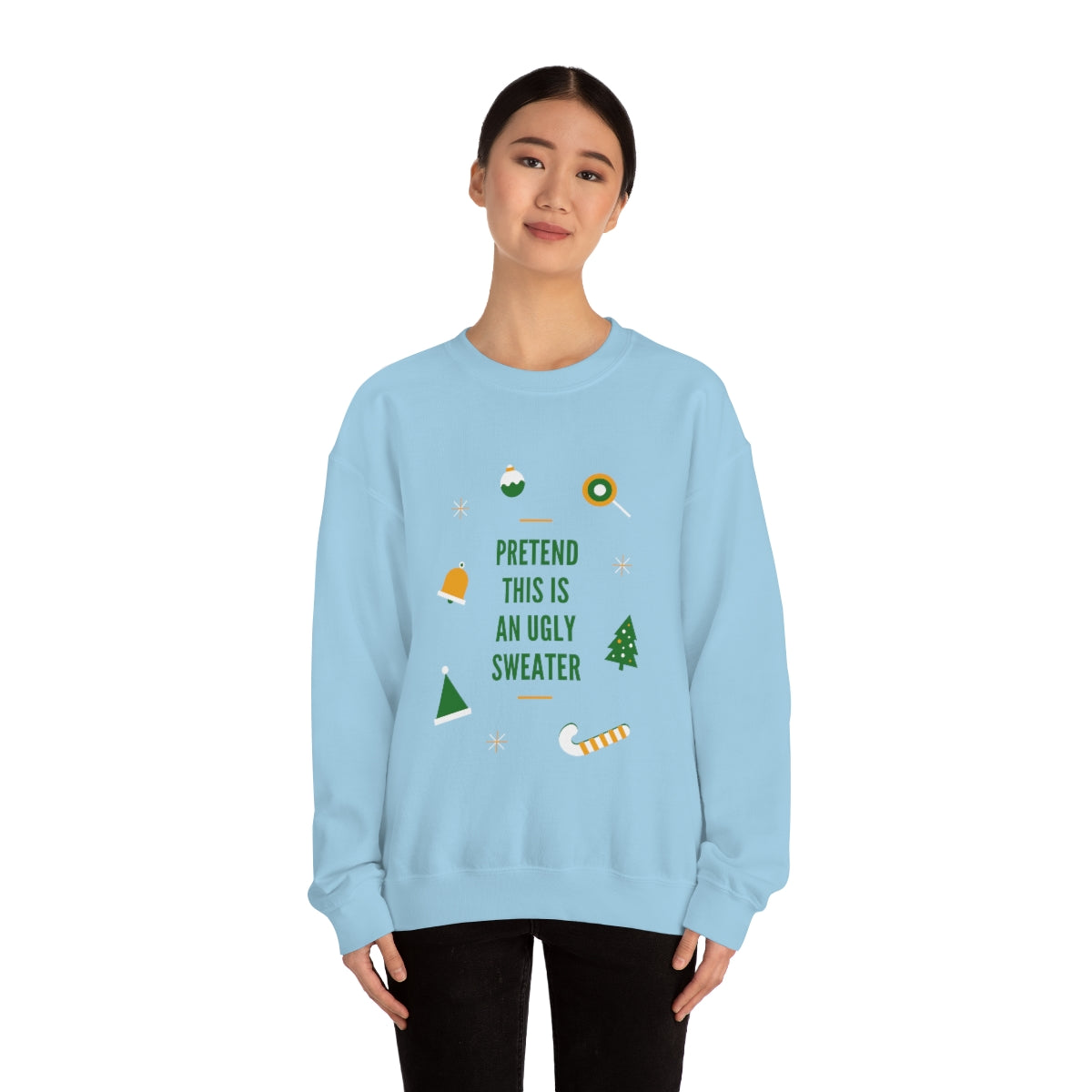 Pretend This is An Ugly Sweater Unisex Heavy Blend™ Crewneck Sweatshirt