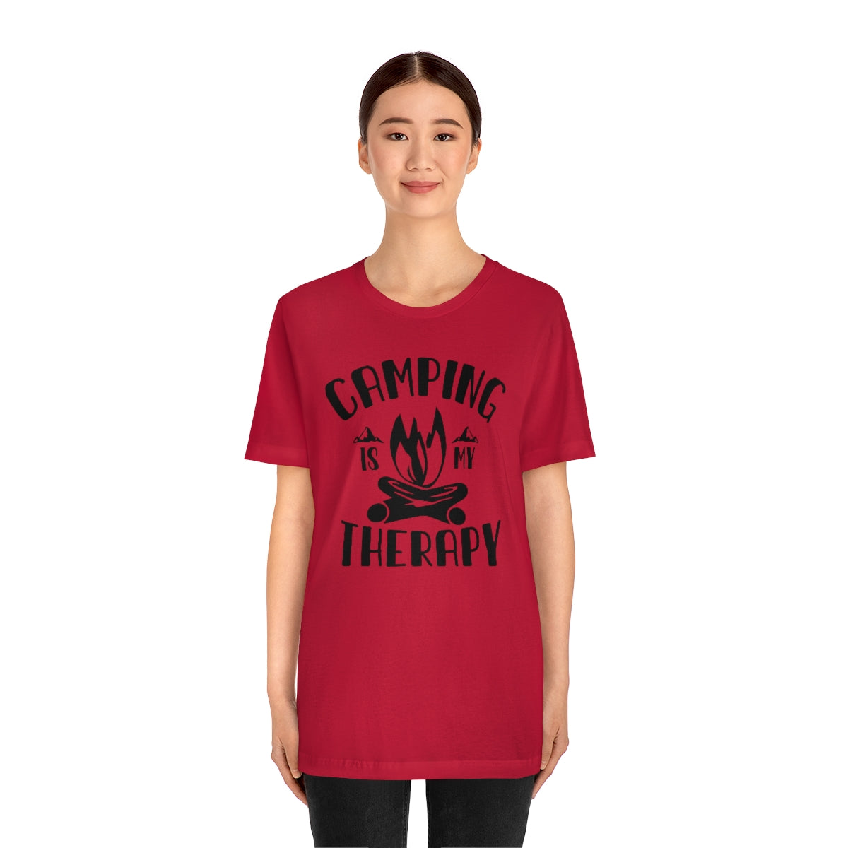 Camping is My Therapy Unisex Jersey Short Sleeve Tee