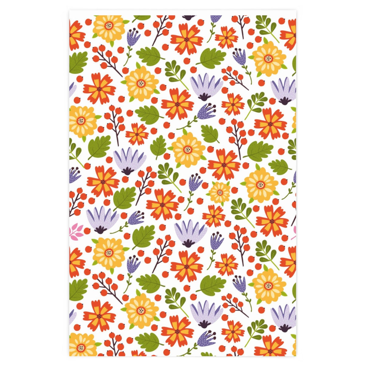 Flowers Birthday Wrapping Paper