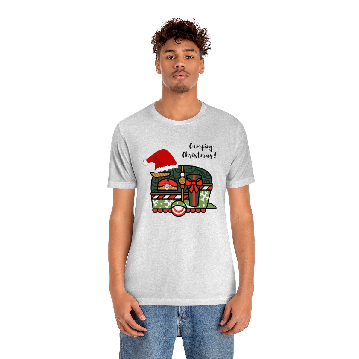 Camping Christmas Unisex Jersey Short Sleeve Tee