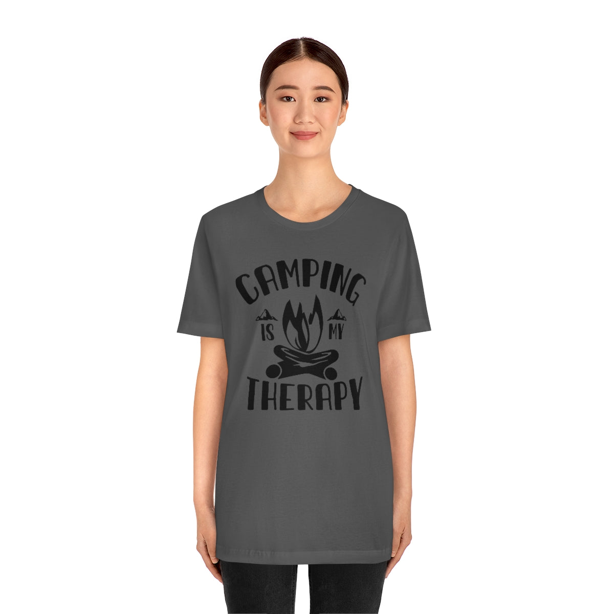 Camping is My Therapy Unisex Jersey Short Sleeve Tee