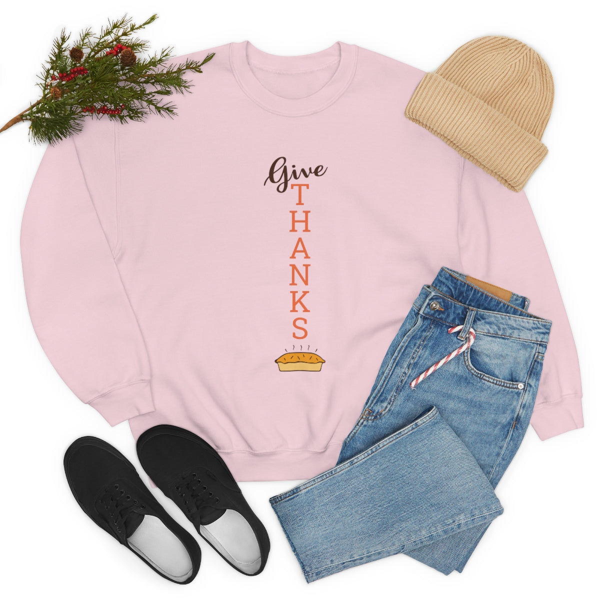 Give Thanks Unisex Heavy Blend™ Crewneck Sweatshirt