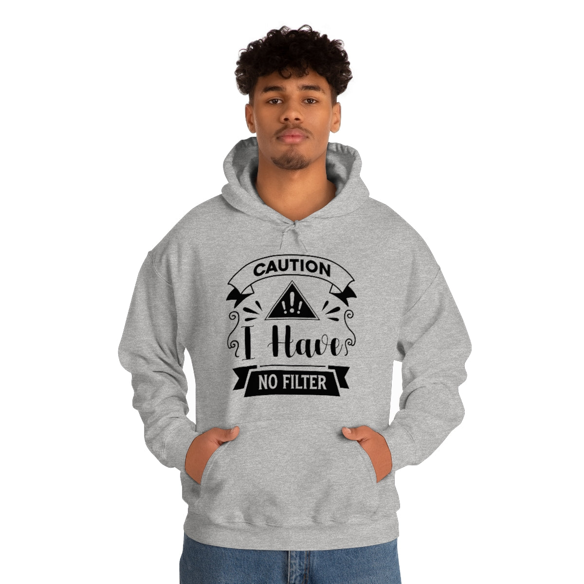 Caution I Have No Filter Unisex Heavy Blend™ Hooded Sweatshirt