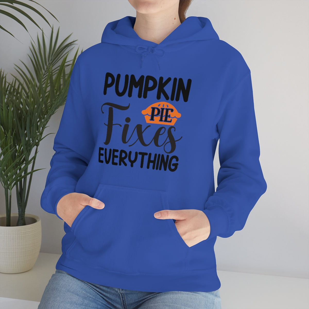 Pumpkin Pie Fixes Everything Unisex Heavy Blend™ Hooded Sweatshirt