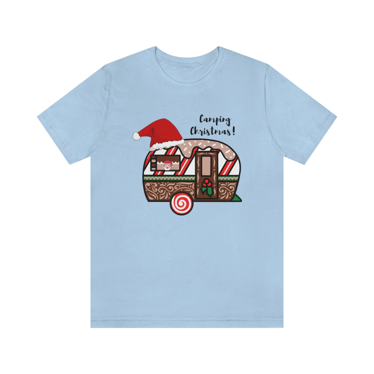 Camping Christmas Unisex Jersey Short Sleeve Tee