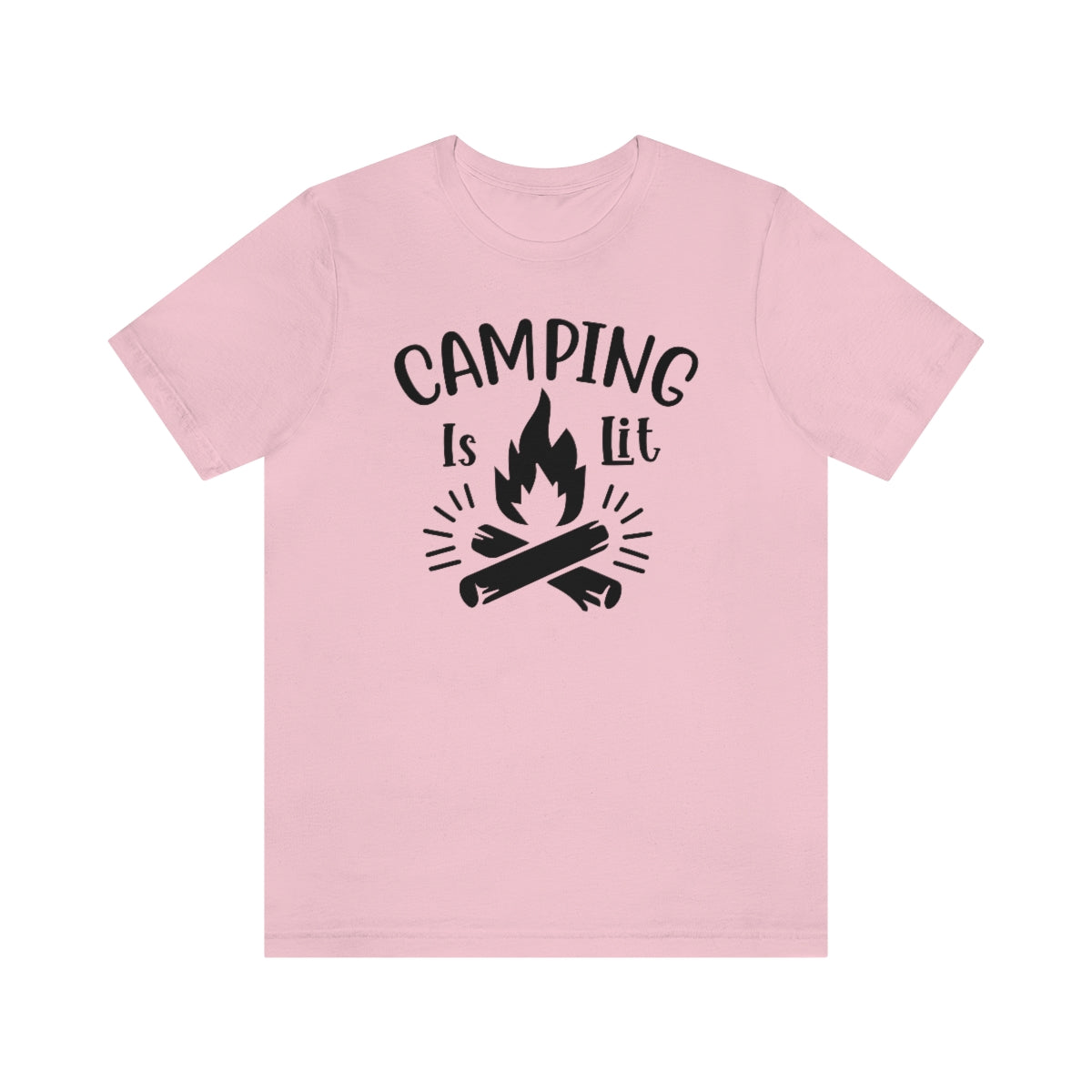 Camping is Lit Unisex Jersey Short Sleeve Tee